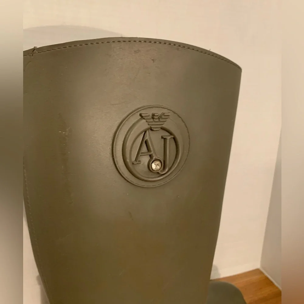 Armani Exchange Tall Rain Boots size 7